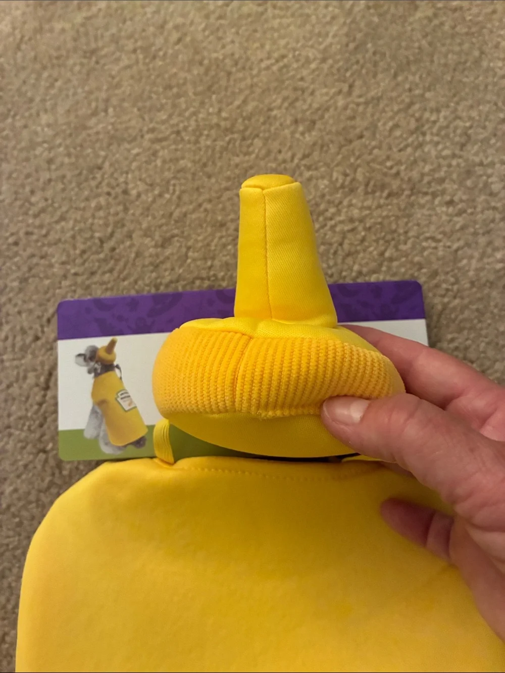 Yellow Mustard Pet Costume - Size Small